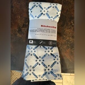 KitchenAid Blue and White Kitchen Towels